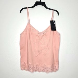 Fenty puma Rihanna lace trim pink tank top number 13